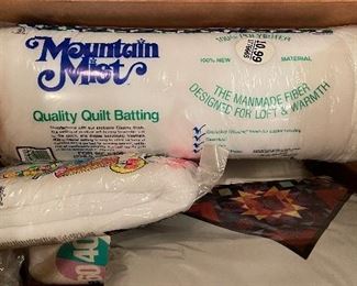 Sample of Unopened Packages of Mountain Mist Quality Quilt Batting. 