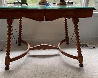 Turned Wood Side Table.  Photo 1 of 2. 