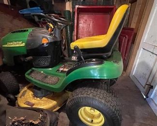 John Deere L118 Automatic Riding Lawn Mower. We also have a Troy-Built Tomahawk Chipper / Shredder. Photo 1 of 4. 