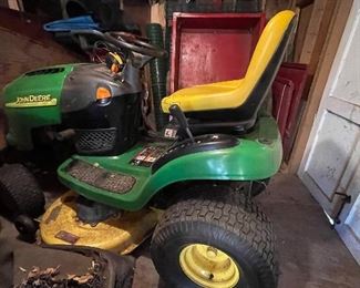 John Deere L118 Automatic Riding Lawn Mower. We also have a Troy-Built Tomahawk Chipper / Shredder. Photo 1 of 4.
