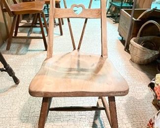 Set of Four Primitive Style Sikes Company Chairs with Diamond, Spade, Heart & Clubs Cutouts. Photo 1 of 6. 