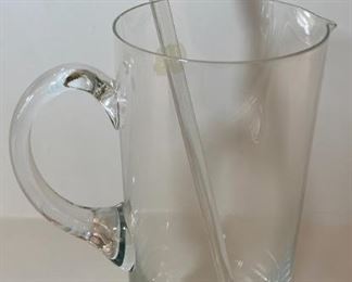 Glass Pitcher with Stir Stick