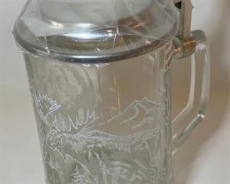 Domex Moose Glass Beer Stein