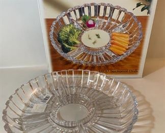 Crystal Clear Alexandria Sectional Dish