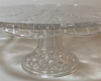 Cut Crystal Cake Plate