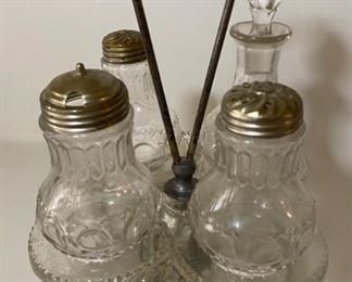 5 Piece Crystal Cruet Set