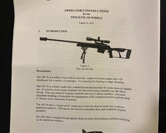***NO GUNS OR JEWELRY ON SITE OUTSIDE OF SALE HOURS. UNIFORMED POLICE OFFICER ON SITE DURING SALE.*** Armalite AR-30 LAPUA .338 