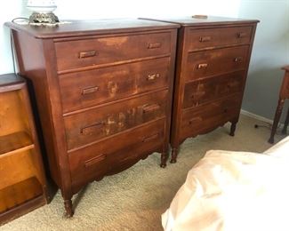 2 matching vintage dressers