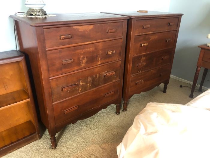 2 matching vintage dressers