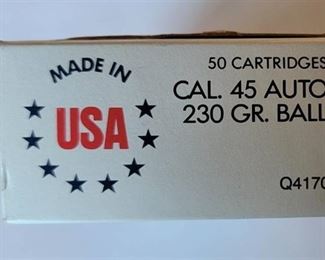 Olin Winchester 50 Cartridges CAL. 45 Auto 230 GR. Ball Ammo - Q4170