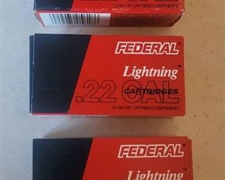 (3) Boxes of 50 round Federal Champion .22 LR 40 Grain Solid Ammo