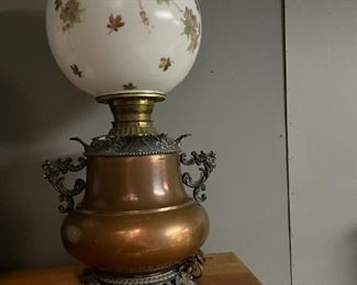 Copper & Glass Globe Lamp