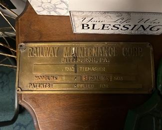 Railway Maintenance Corp Plaque 