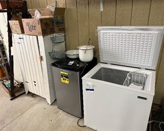 Small Chest Freezer, Mini Fridge, Storage Cabinet