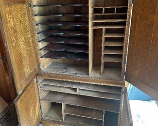 Interior of Vintage Storage Cabinet