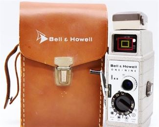 Vintage Bell & Howell One Nine 8mm Film Camera w/Sunometer
