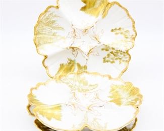 T&V Limoges Porcelain Oyster Plates (Set of 3)
