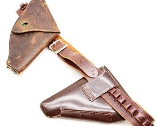Leather Gunbelt with Holsters
