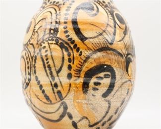 Unique Ceramic Jar w/Lid
