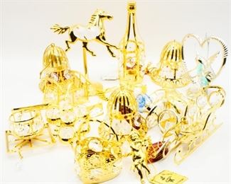 Crystal Millennium 24k Gold/Chrome/Silver Plated Figurines (Total of 16)
