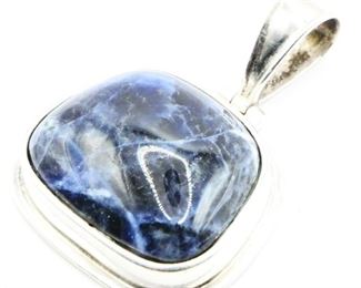 Sterling Silver Sodalite Pendant

