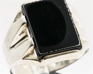 Sterling Silver Black Onyx Ring
