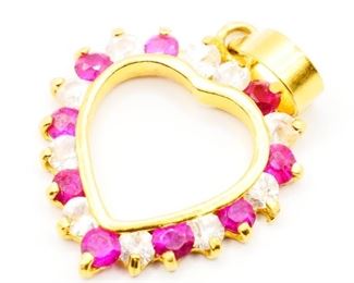 22k Gold Heart Pendant
