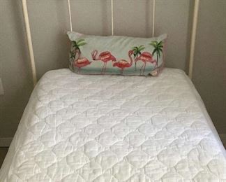 vintage painted iron single bed