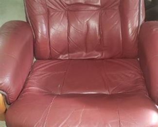 Mid century modern chair and ottoman