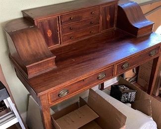 English Desk - antique marquetry 