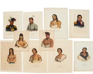 (10) Native American chromolithographs, 19th c.