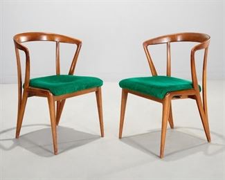 Pair Bertha Schaefer for Singer & Sons chairs