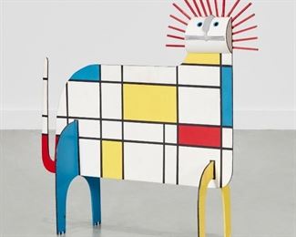 Anne Law, "Mondrian" lion sculpture
