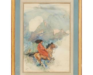 Charles Sarka, original illustration art, 1903