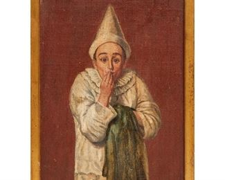 Continental School, Pierrot painting