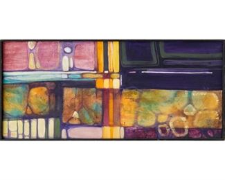 Tom Patti (attrib), oil on canvas collage, 1964