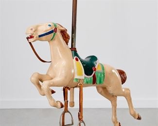Child size vintage painted carousel horse