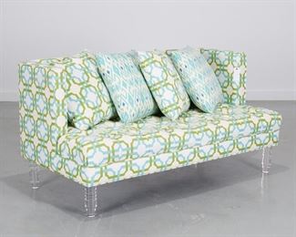 Nice Contemporary Designer acrylic leg settee