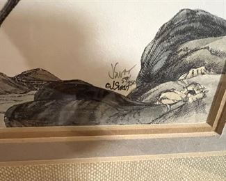 J. Swan Wildlife Artist Bird Print (framed- matted - signed- numbered 59/250,