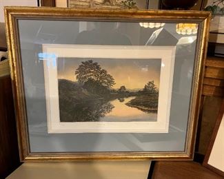 Kathleen Cantin “Evening Stillness” (Framed-Matted-Signed-Numbered),