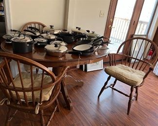 Oak Table - 6 Chairs - Leaf