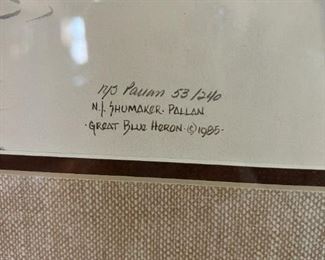 2 Birds by Anne Worsham Richardson (framed – signed – numbered 770/2600,