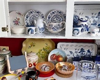 McCoy bowls,  Blue Danube plates & teapot