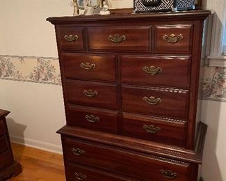 Chest on chest of drawers