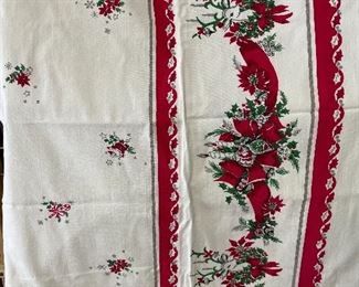 Vintage Christmas tablecloth 