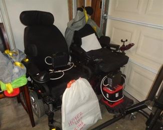 Two electric wheelchairs