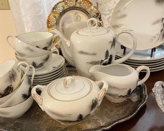 Hand painted tea set