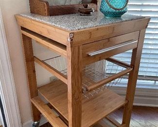 Bamboo kitchen cart