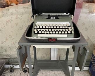 Vintage typewriter & metal stand