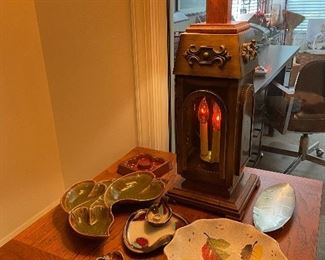 MCM Spanish Revival lamp w/lighted base